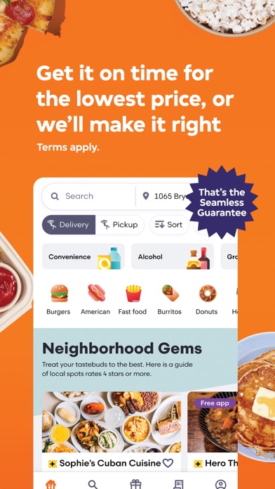 Tangkapan skrin Seamless: Local Food Delivery