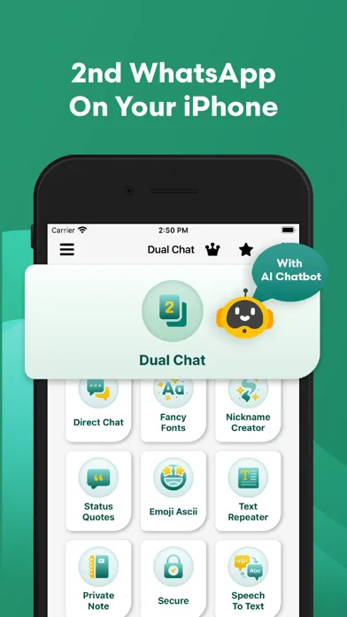 Tangkapan layar Dual Web Chat for WhatsApp