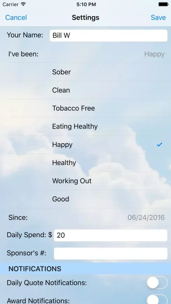 Capturas de pantalla de glan: Addiction Recovery App