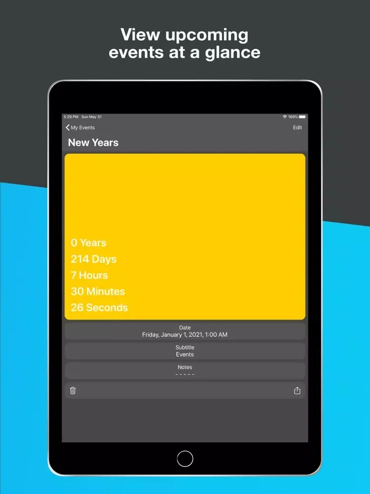 Tangkapan skrin UpComing - Event Countdown iPad 