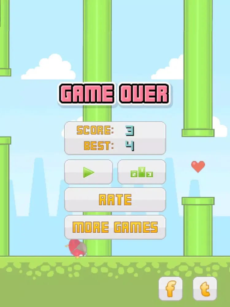 Flappy Red Bird iPad  Screenshots