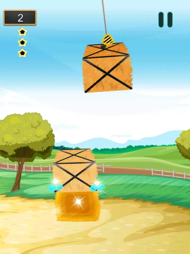 Zrzuty ekranu A Farm Hay Bail Stack - Building Fun Hay Towers FREE iPad 
