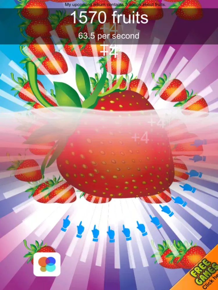 Zrzuty ekranu Fruit Clicker FREE - Feed the Virtual Boys & Girls with Nuts, Pizza and Cookies iPad 