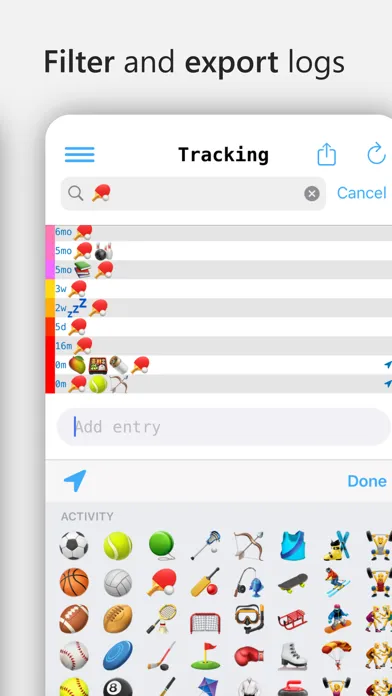 Captures d'écran de Logger - Log, Track & Journal