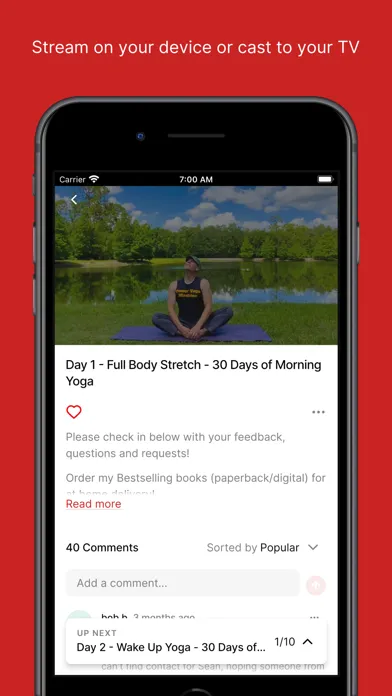 Tangkapan skrin Sean Vigue Fitness App