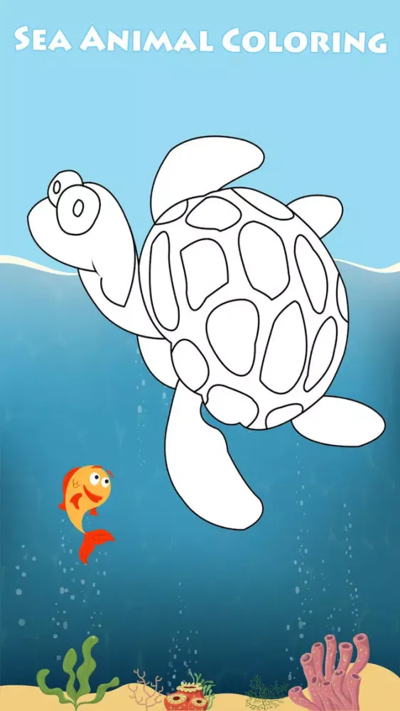 Ocean Animals Octo Fish Coloring Book سکرین شاٹس