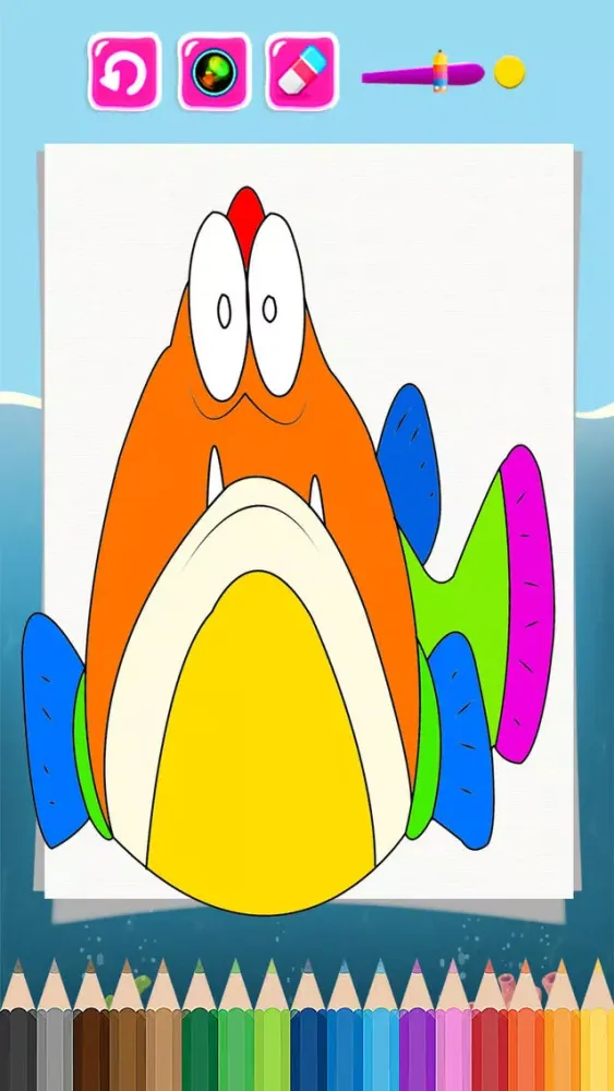 Ocean Animals Octo Fish Coloring Book سکرین شاٹس