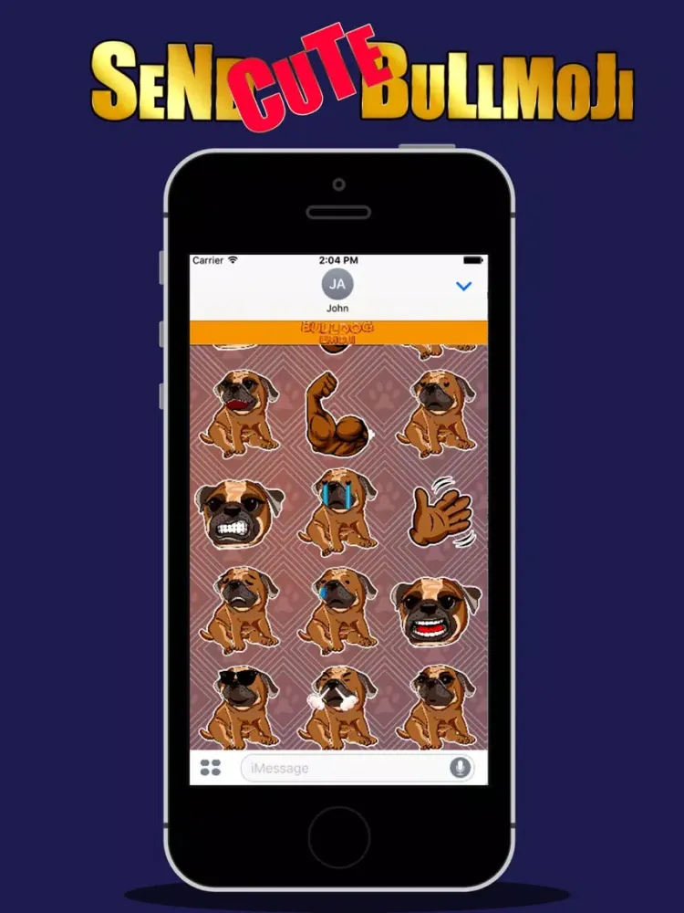 Capturas de tela do BulldogMoji - Bulldog Stickers iPad 