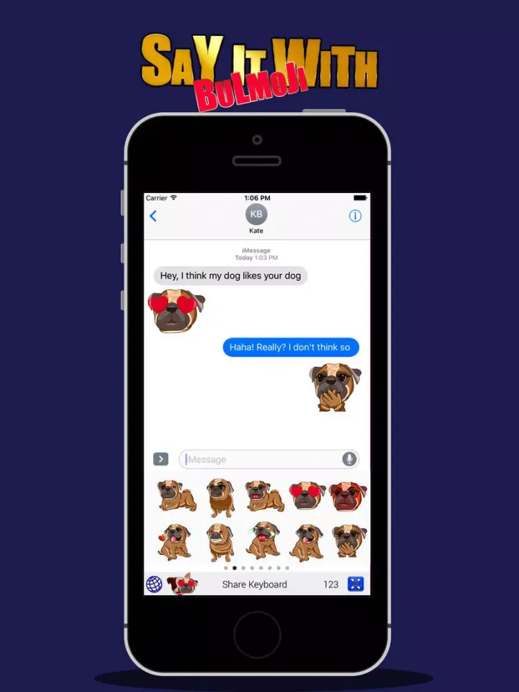 Capturas de tela do BulldogMoji - Bulldog Stickers iPad 