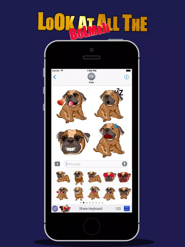 Capturas de tela do BulldogMoji - Bulldog Stickers iPad 