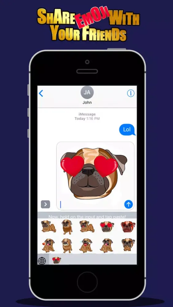 Capturas de tela do BulldogMoji - Bulldog Stickers
