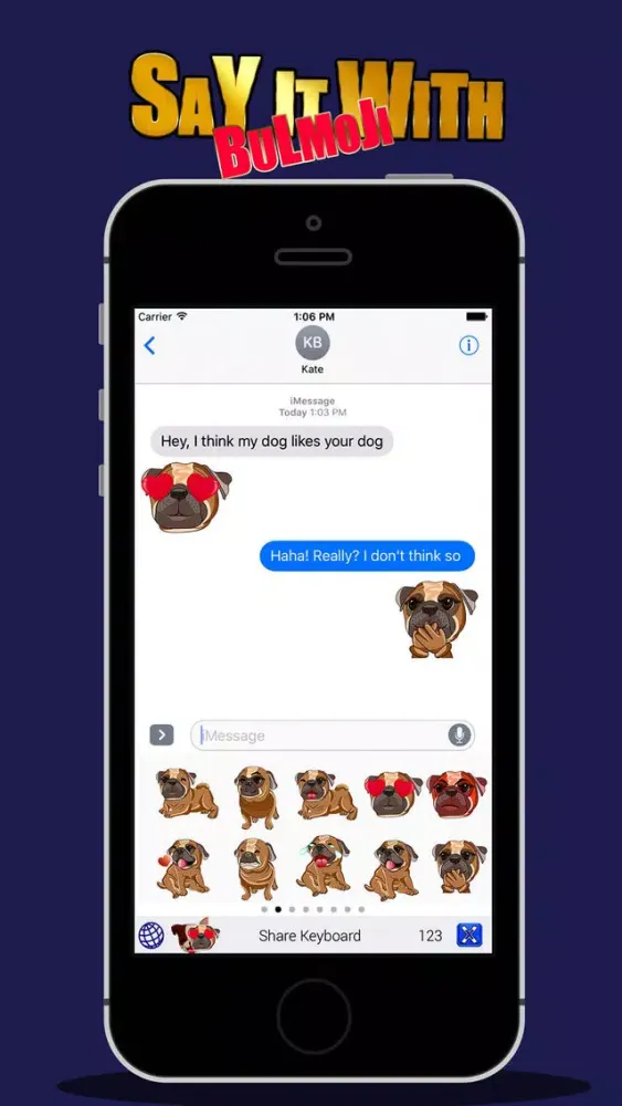 Capturas de tela do BulldogMoji - Bulldog Stickers