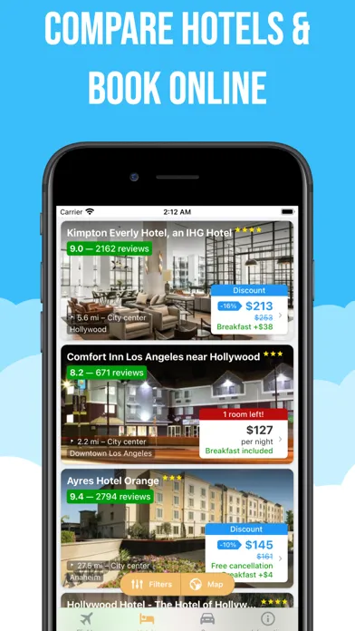 Tangkapan skrin Flights Booking - Hotels - Car