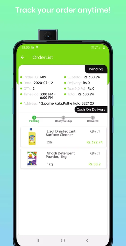 Tangkapan layar SearchKirana