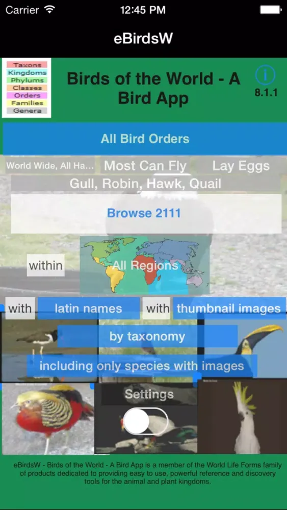 Birds of the World - eBirdsW - A Bird App应用截图