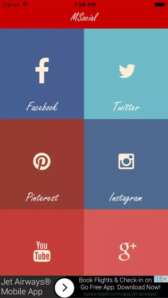 Zrzuty ekranu MSocial