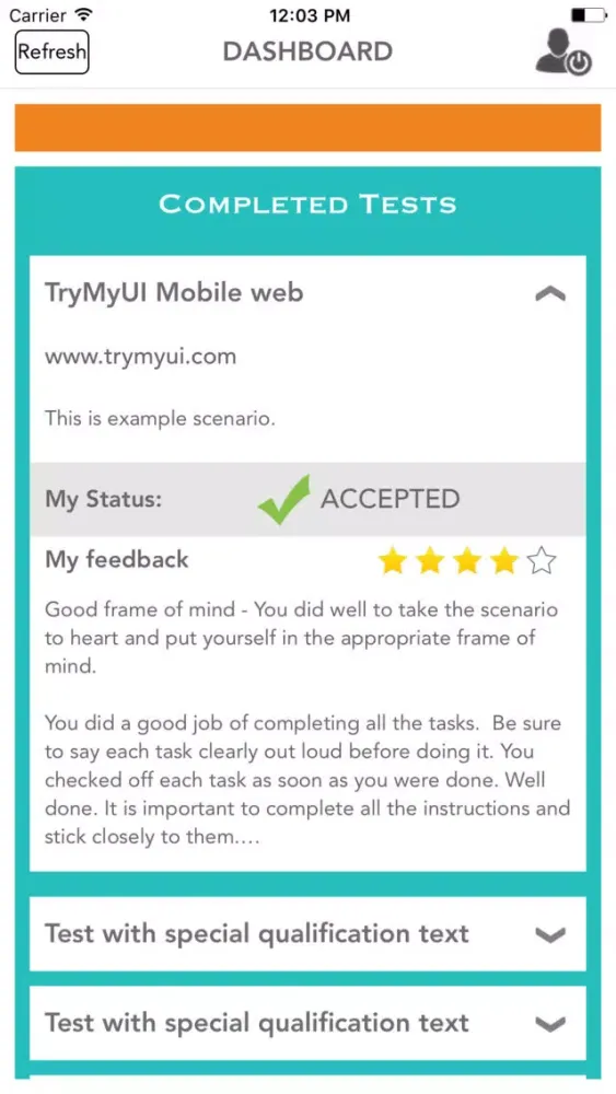 Captures d'écran de TryMyUI