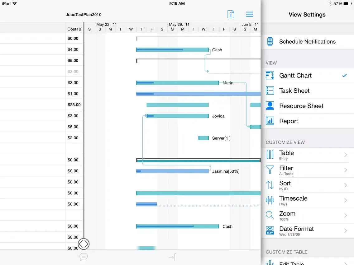 SPViewer | Viewer for .mpp files iPad  Screenshots