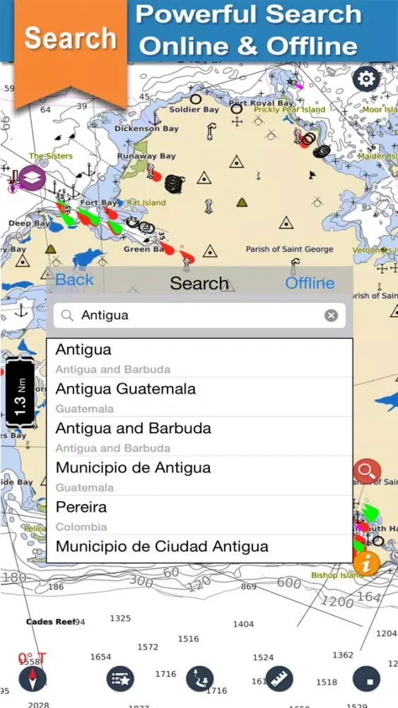 Capturas de pantalla de Antigua & Barbuda Boating Maps