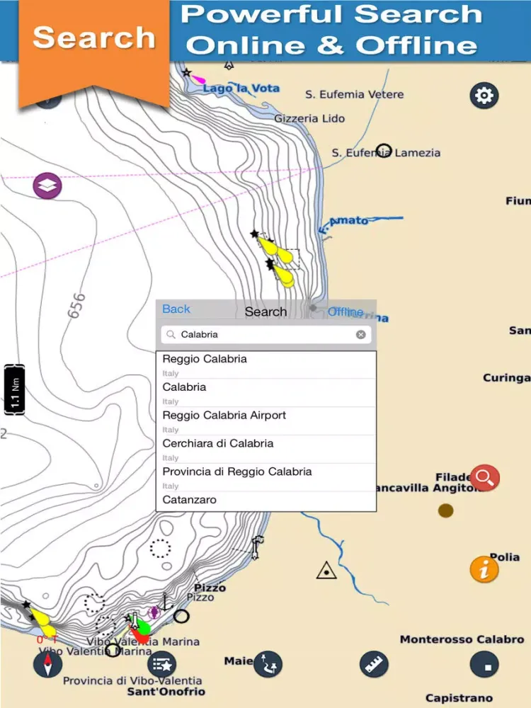 Captures d'écran de Marine Calabria Nautical Chart iPad 