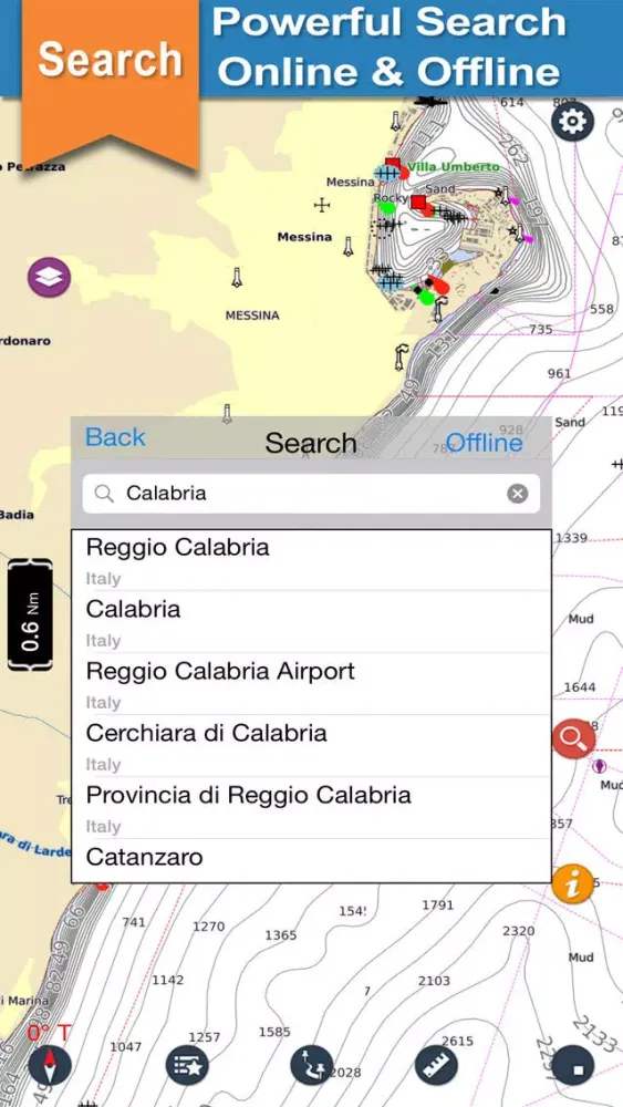 Captures d'écran de Marine Calabria Nautical Chart