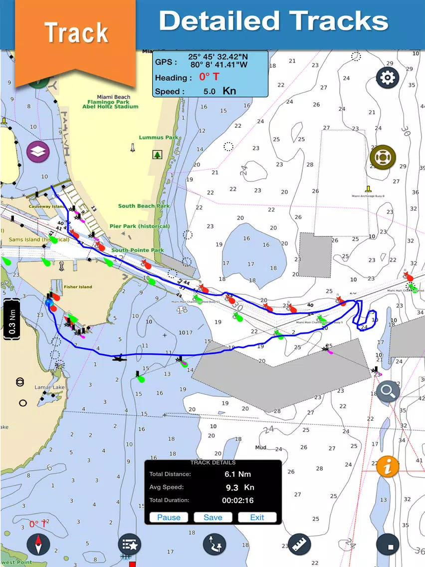 Ảnh chụp màn hình của Nord Pas De Calais offline nautical fishing charts iPad 