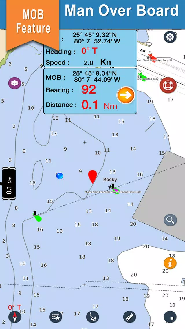 Ảnh chụp màn hình của Nord Pas De Calais offline nautical fishing charts