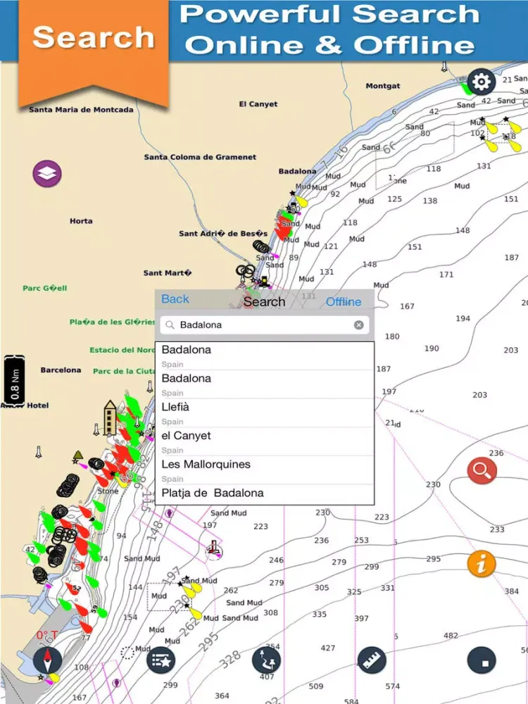 Tangkapan layar Catalonia boating Nautical offline sailing charts iPad 