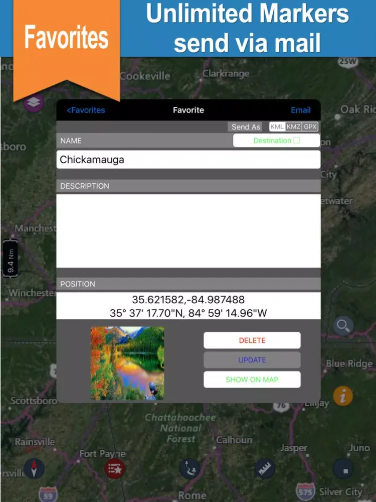 Screenshot di Chickamauga Lake gps offline nautical charts iPad 
