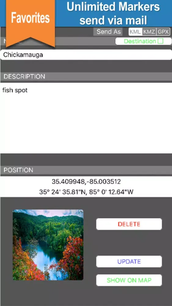 Screenshot di Chickamauga Lake gps offline nautical charts