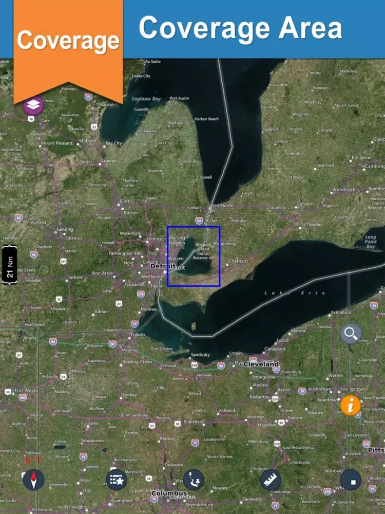 Lake St. Clair offline nautical chart for boaters iPad 应用截图