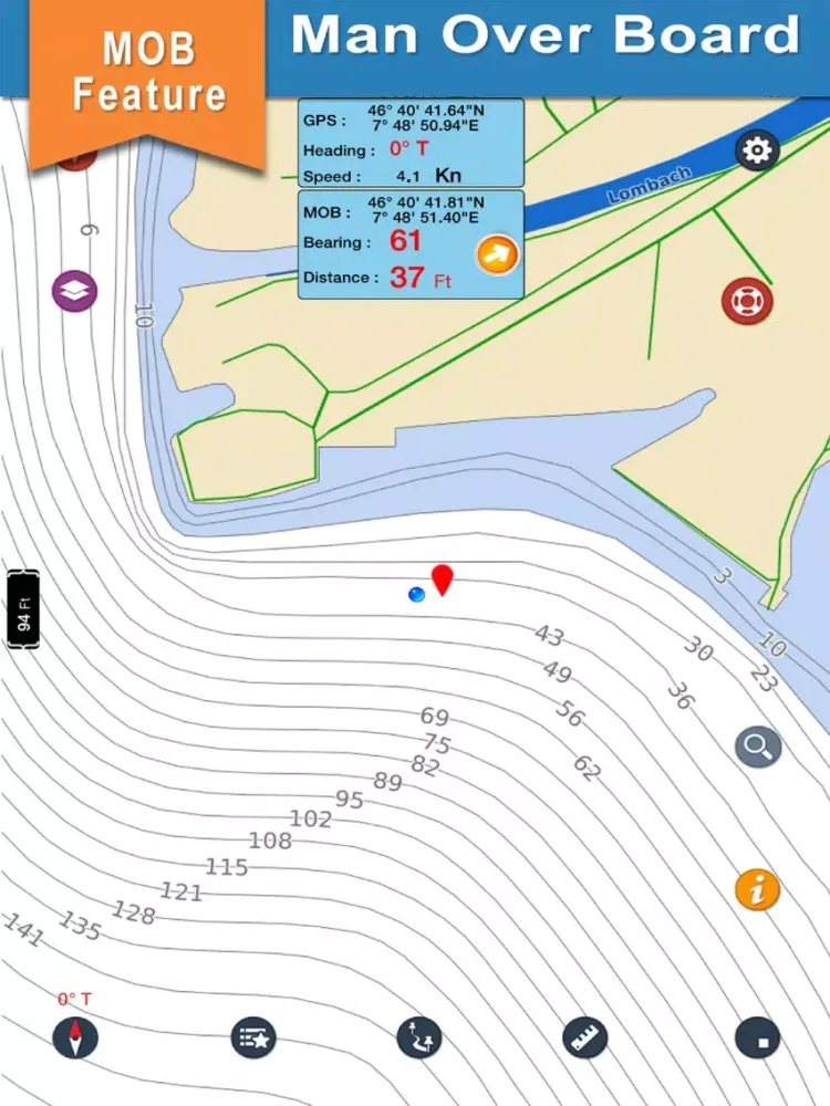 Lake St. Clair offline nautical chart for boaters iPad 应用截图
