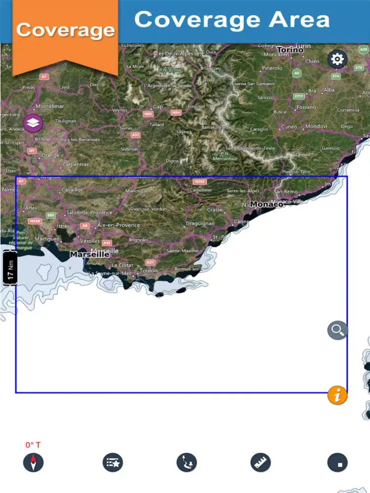 Capturas de tela do Boating French Riviera Charts iPad 