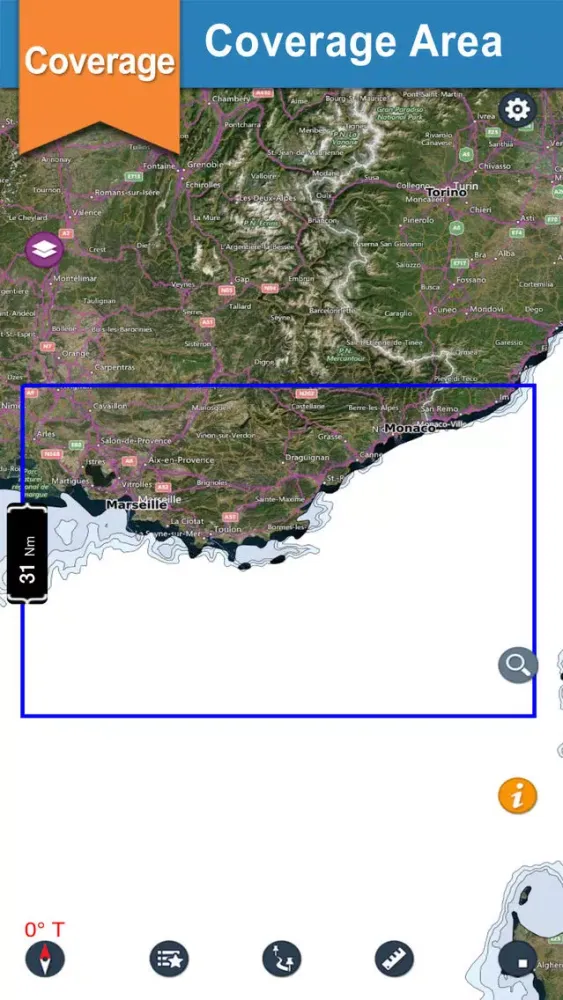 Capturas de tela do Boating French Riviera Charts