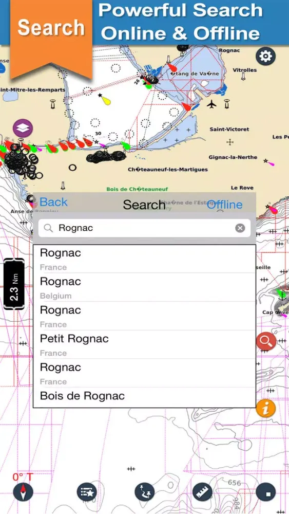 Capturas de tela do Boating French Riviera Charts