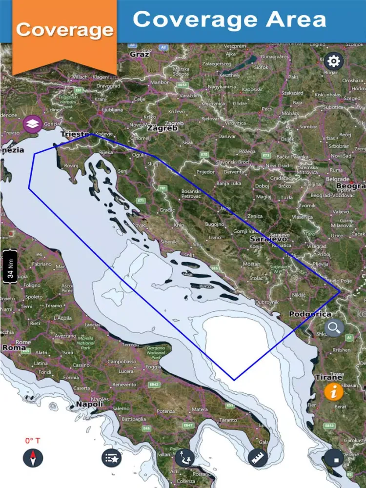 Zrzuty ekranu Marine Croatia Nautical Charts iPad 