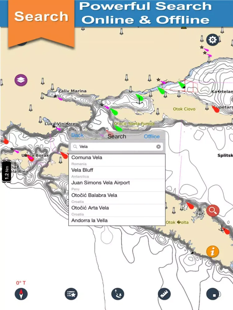 Zrzuty ekranu Marine Croatia Nautical Charts iPad 