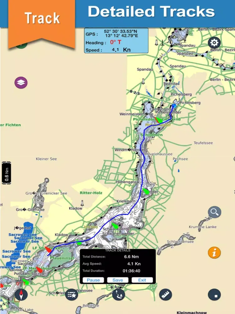 North Dakota offline nautical charts for boating iPad  Screenshots