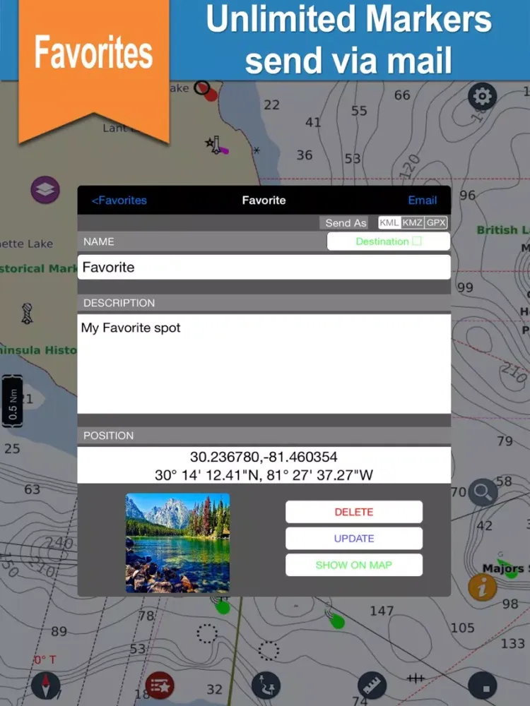 North Dakota offline nautical charts for boating iPad  Screenshots