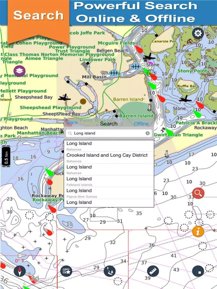 Delaware offline gps nautical charts for cruising iPad 应用截图