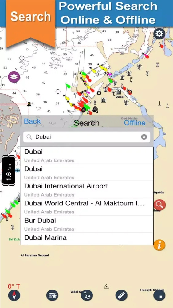 Screenshot di Boating Dubai Nautical charts