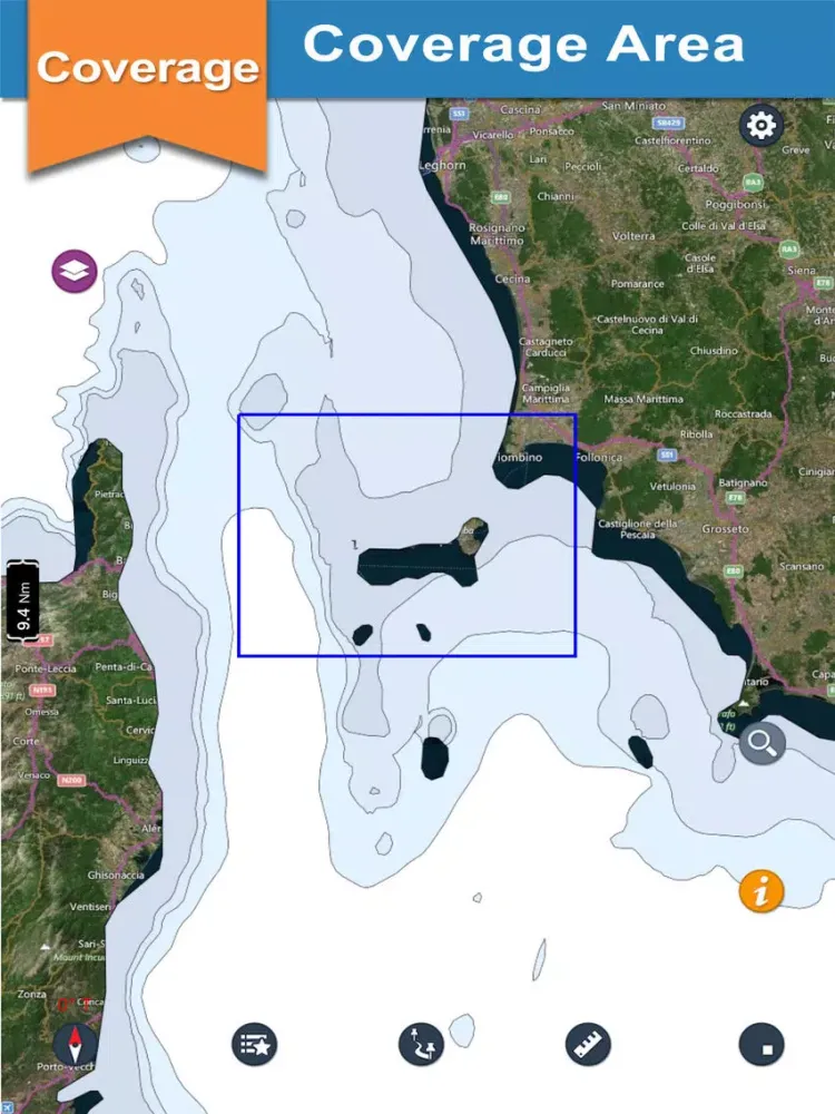 Zrzuty ekranu Elba Islands offline nautical charts for fishing iPad 