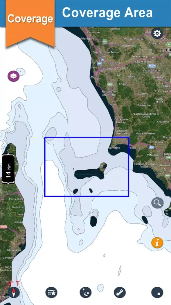 Zrzuty ekranu Elba Islands offline nautical charts for fishing