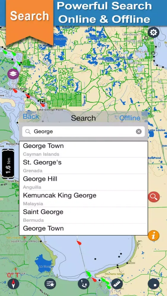 George - Ocala offline chart for lake & park trail应用截图