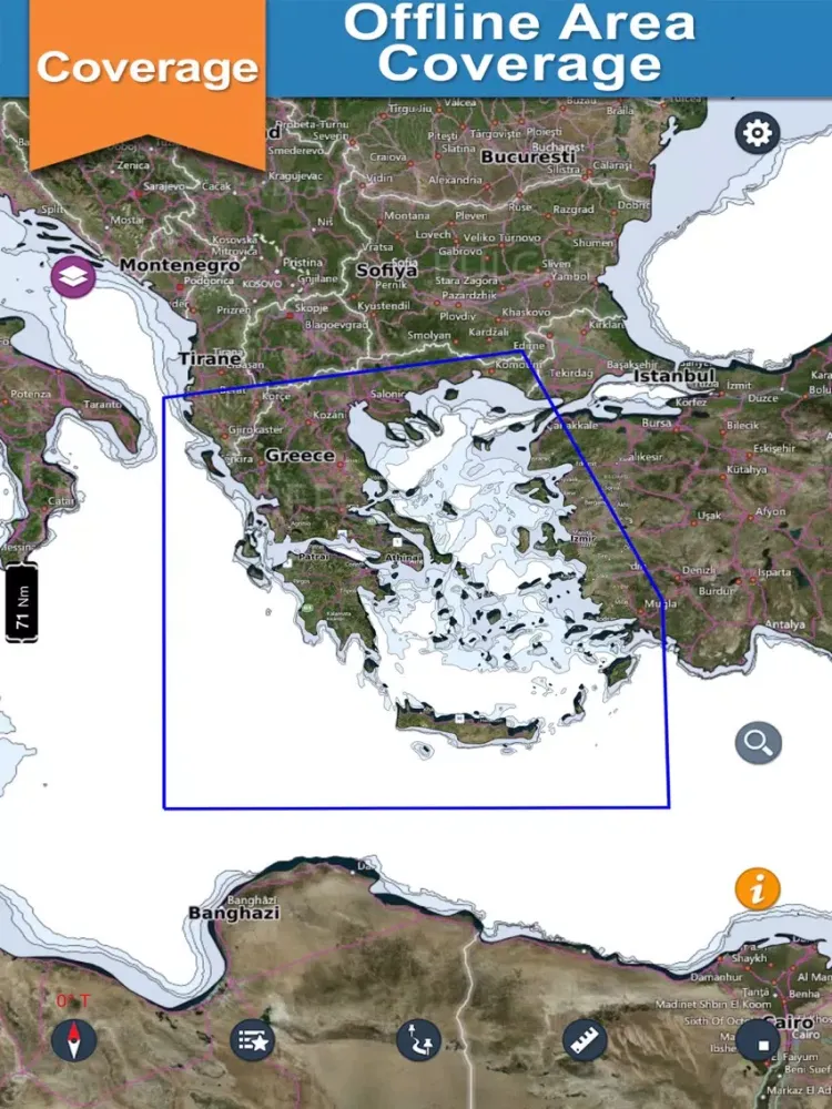 Greece Offline Nautical Charts iPad  سکرین شاٹس