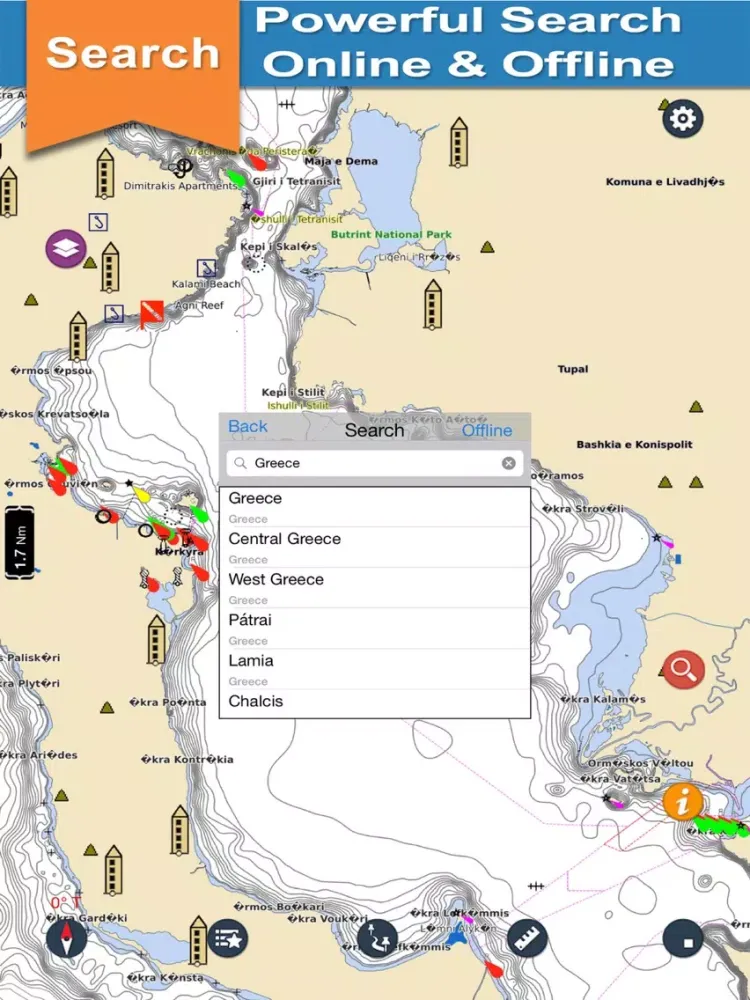 Greece Offline Nautical Charts iPad  سکرین شاٹس