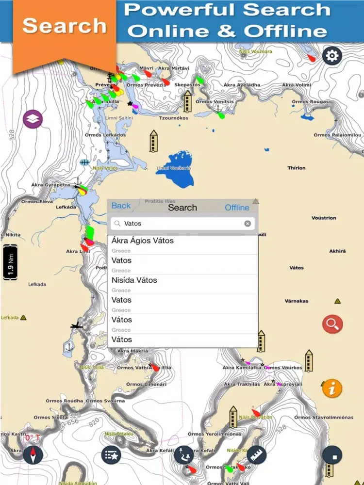 تصاویر Western Greece Nautical Charts iPad 