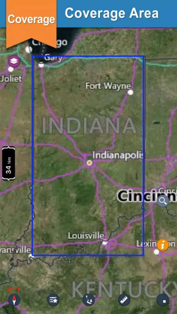 Indiana Lakes gps offline nautical map for boaters 스크린샷