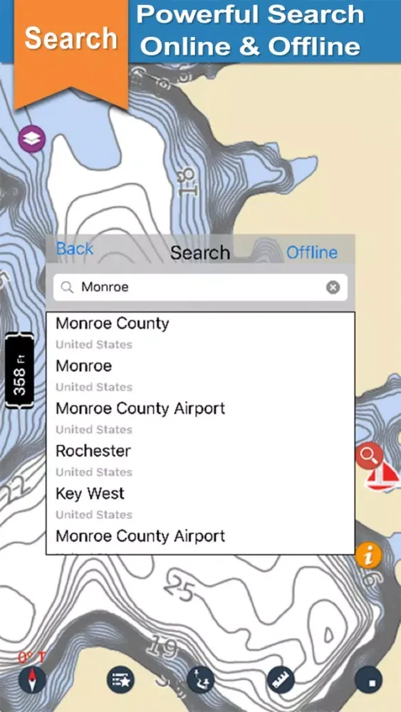Indiana Lakes gps offline nautical map for boaters 스크린샷