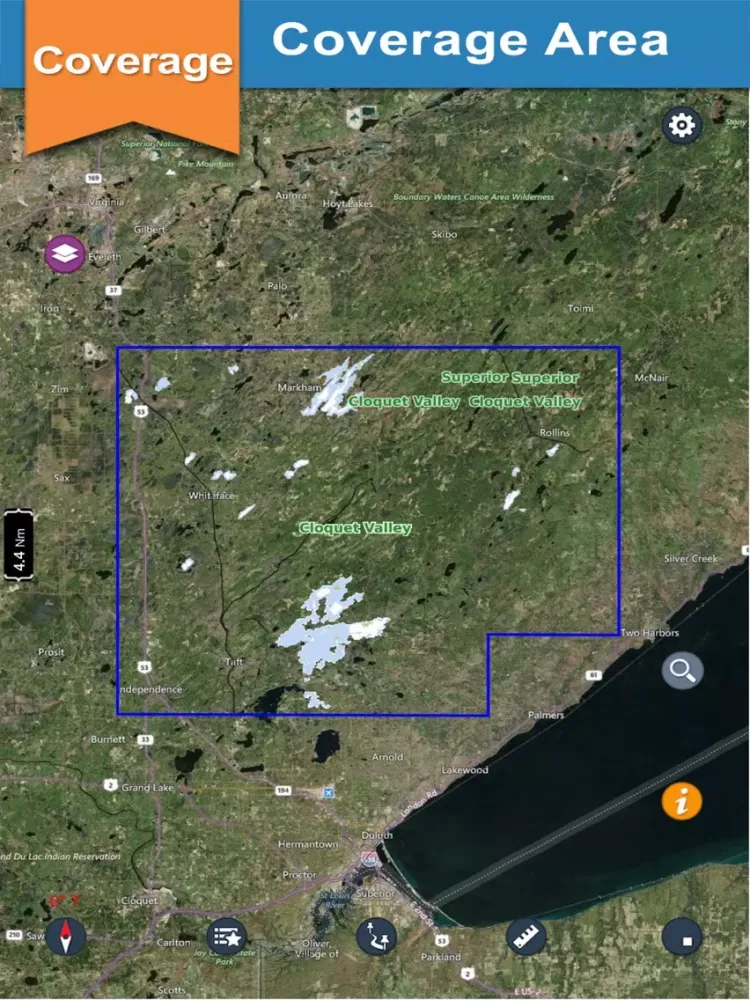 Island Lake Reservoir & Cloquet Valley park trails iPad  Screenshots